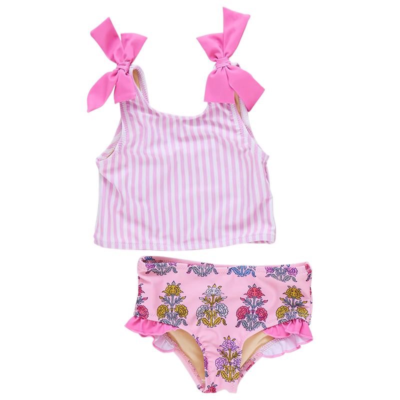 Pink Chicken Girls Shelly Tankini - Pink Stripe