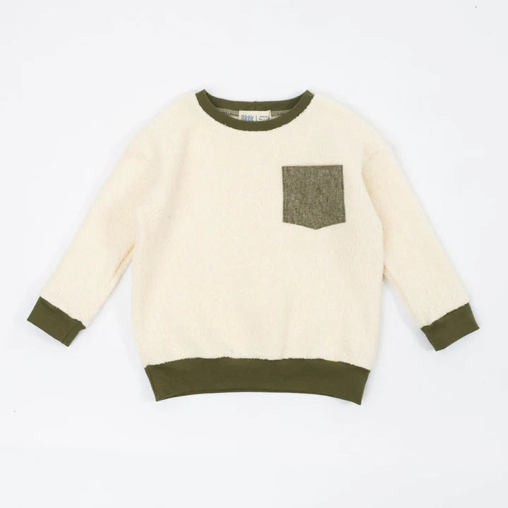 Thimble Modern Sweatshirt - Sherpa + Olive