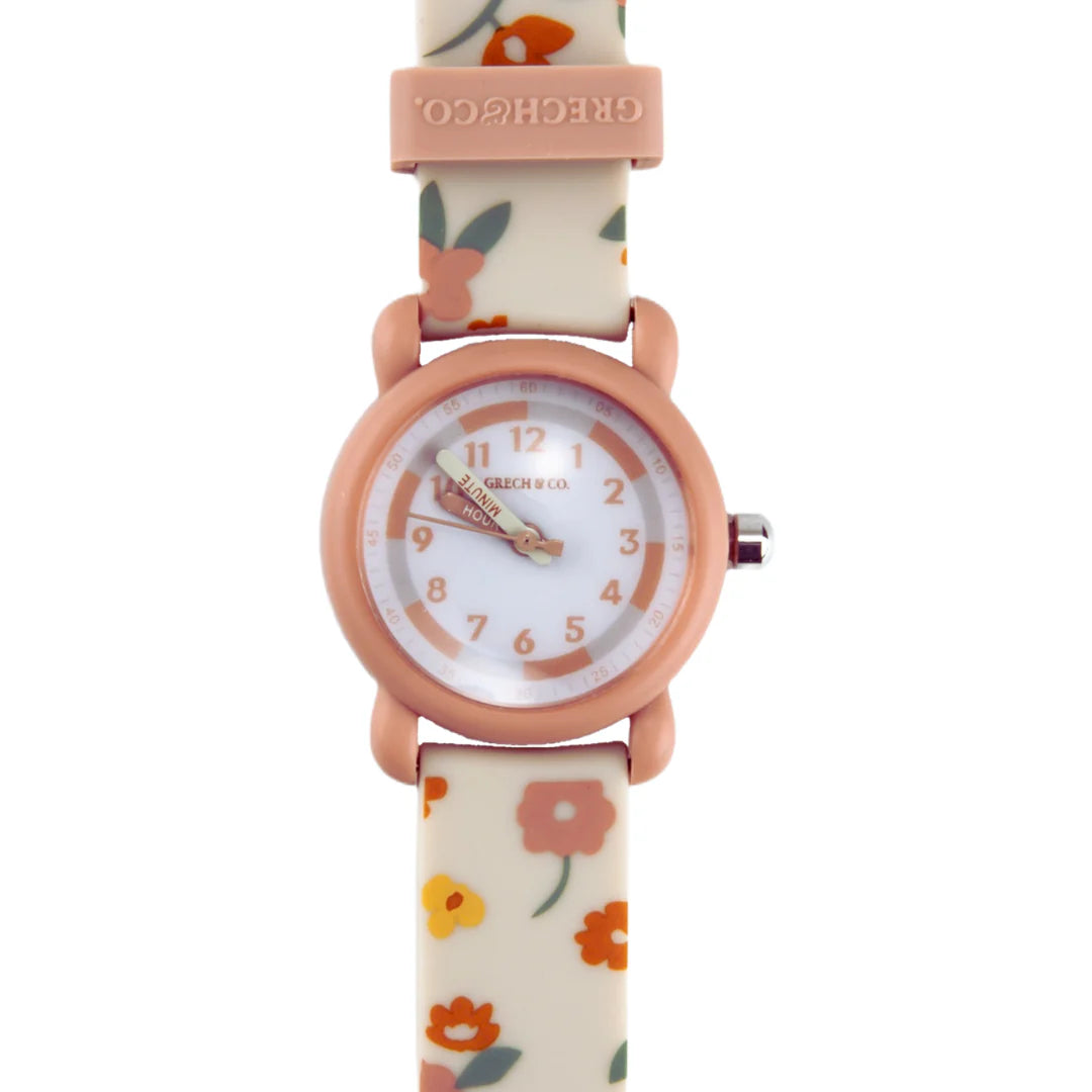 Grech & Co. Classic Watch - Silicon + Stainless Steel - Sunset Meadow