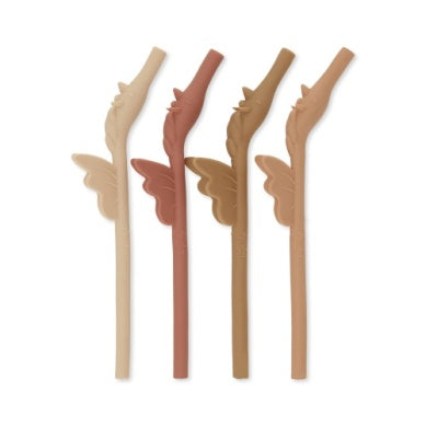 Konges Slojd Silicone Unicorn Straws - 4 Pack