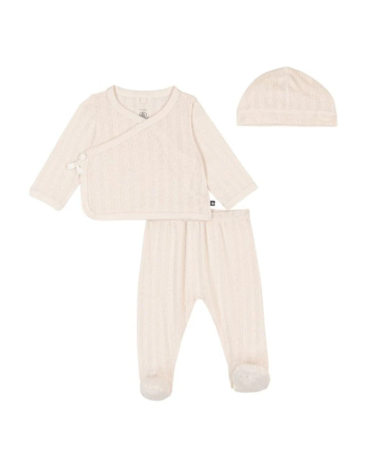 Petit Bateau Pointelle Three Piece Set