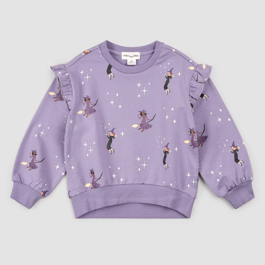 Miles the Label Glow-in-the-Dark Witches on Twilight Sweatshirt
