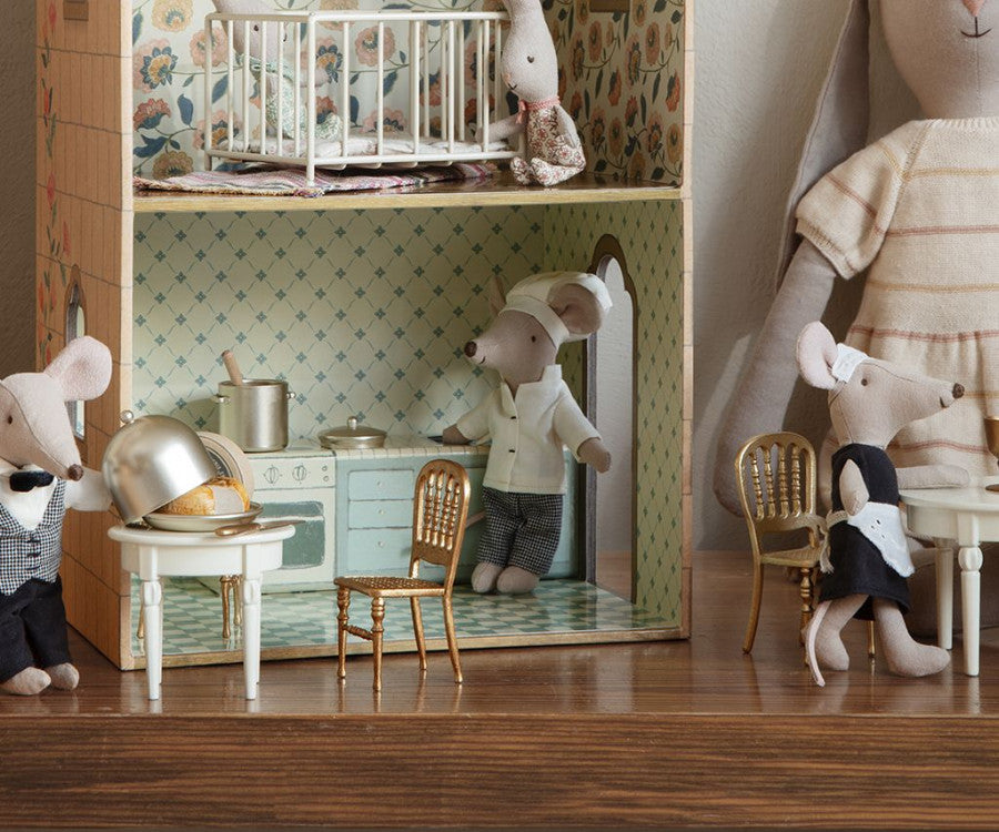 Maileg Chair - Mouse - Gold