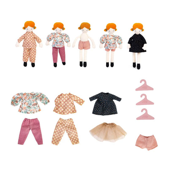 Moulin Roty Suitcase - Blanche's Wardrobe and Doll