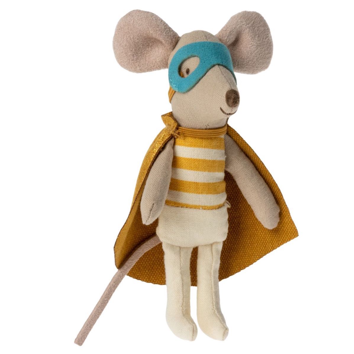 Maileg Super Hero Mouse - Little Brother in Matchbox