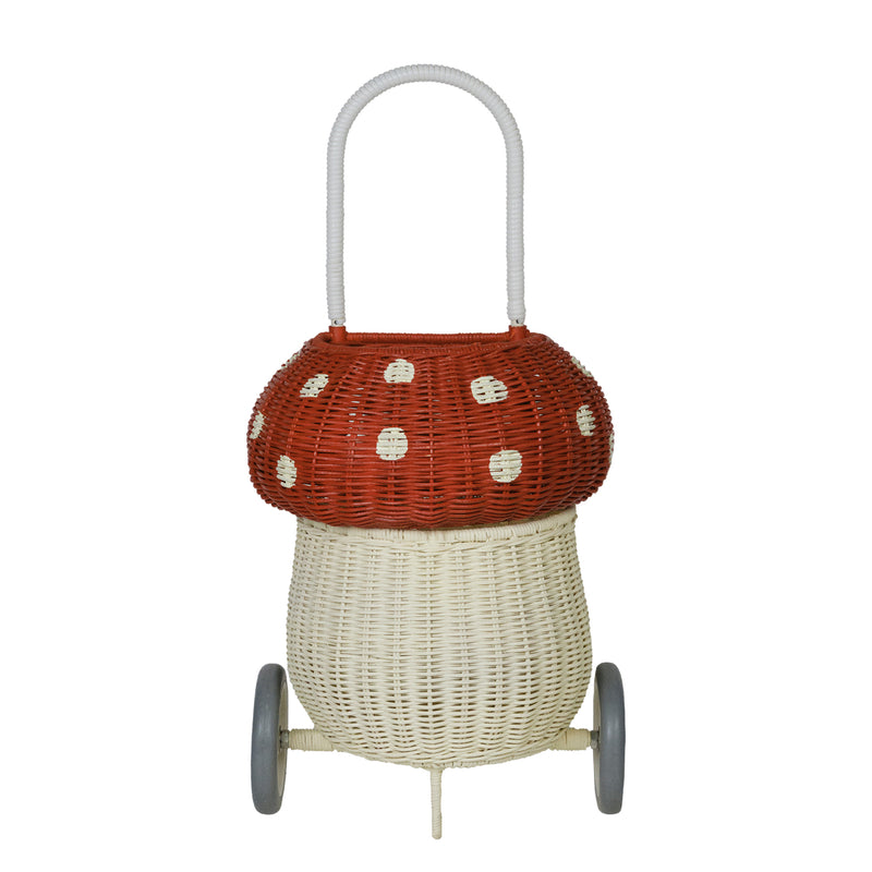 Olli Ella Rattan Mushroom Luggy - Red