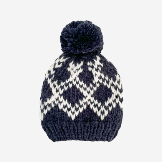 The Blueberry Hill Diamond Fair Isle Hat - Navy