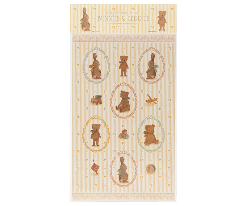 Maileg Sticker Sheet - Bunnies and Teddies