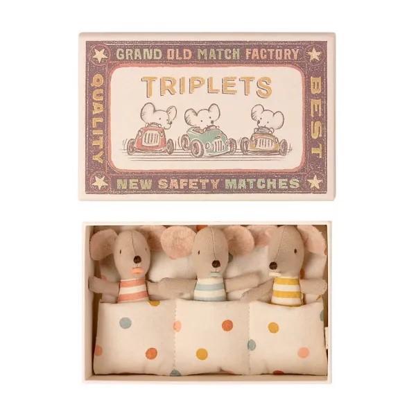 Maileg Triplet Mice in Matchbox