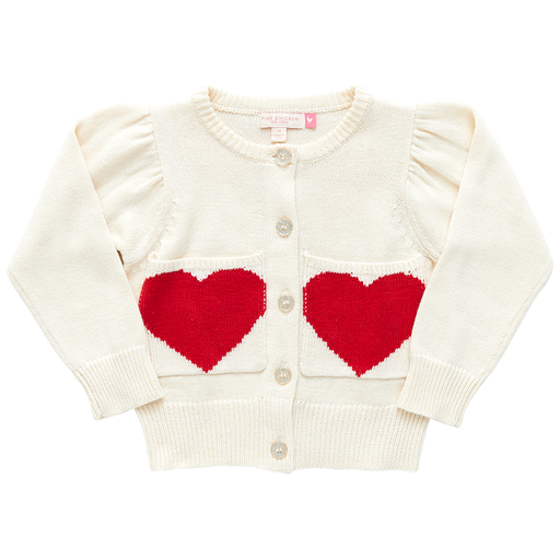 Pink Chicken Girls Heart Pocket Sweater