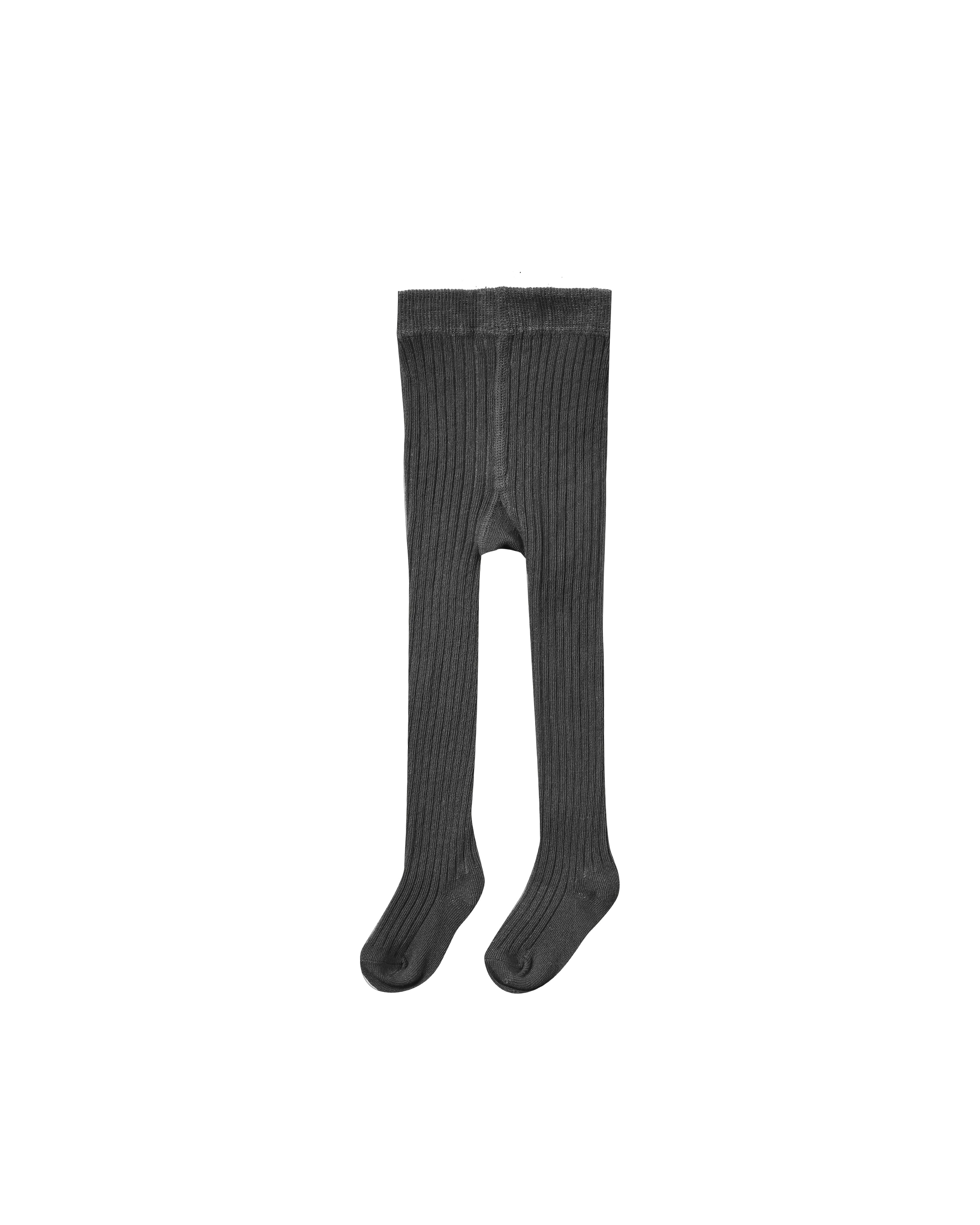 Rylee + Cru Rib Knit Tights - Vintage Black